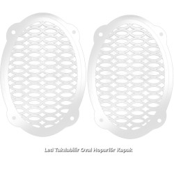 Renkli Hoparlör Kapak Oval Led Takılabilir 2adet Poke PK-5880