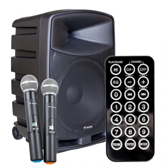 WESTA WAP-15505 400 WATT 15 2 YOLLU 2 EL TELSİZ MİKROFONLU BLUETOOTH ÖZELLİKLİ ŞARJLI AKTİF KABİN HOPARLÖR WESTA WAP-15505 400 WATT 15 2 YOLLU 2 EL TELSİZ MİKROFONLU BLUETOOTH ÖZELLİKLİ ŞARJLI AKTİF KABİN HOPARLÖR