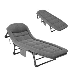 SUNUP SN-24922 TAŞINABİLİR AYARLANABİLİR 5 KADEME SÜNGER KAMP YATAK ŞEZLONG KOYU GRİ