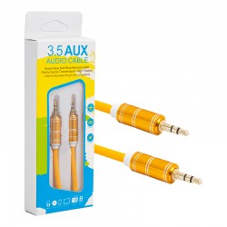 POWERMASTER PM-3835 3.5 MM ERKEK/ERKEK 1.5 METRE METAL BAŞLIK STEREO AUX KALIN SİLİKONLU KABLO