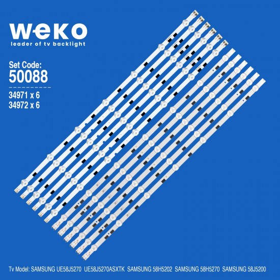 WKSET-5088 34971X6 34972X6 SAMSUNG_2014SVS58_MEGA_3228 12 ADET LED BAR WKSET-5088 34971X6 34972X6 SAMSUNG_2014SVS58_MEGA_3228 12 ADET LED BAR