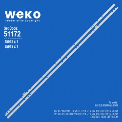 WKSET-6172 35912X1 35913X1 65 V17 AS1 2873 REV1.0 L/R-TYPE 2 ADET LED BAR (132LED)