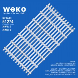 WKSET-6274 36979X7 36980X6 SVS550AF3 (LTI550HN11,LJ07-01236A/B 13 ADET LED BAR