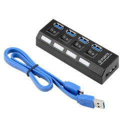 Powermaster PM-11365 4 Port Anahtarlı Usb 3.0 Hub Çoklayıcı 30 Cm Kablolu