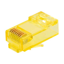 Powermaster PM-22700 RJ45 RJ45 CAT6 8P/8C Sarı Soket (100'lü Paket)