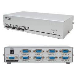 PowerMaster PM-2553 8 Port VGA Dağıtıcı Çoğaltıcı Splitter 9 Volt Adaptörlü 1920X1440 250Mhz