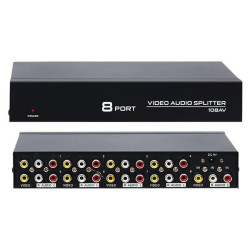 Powermaster 8 Port Video Audio Splitter