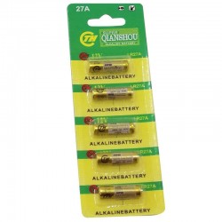 Powermaster Qianshou LR27A 12 Volt İnce 27A Alarm Pili (5\'li Paket)