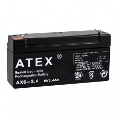 ATEX AX6-3.4 6 VOLT - 3.4 AMPER YATIK AKÜ (12.5X6X3CM)