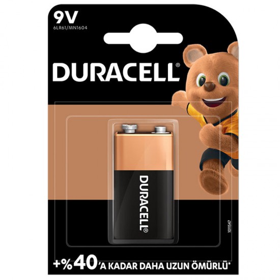 DURACELL 6LR61/MN1604 ALKALİN 9 VOLT PİL TEK FİYAT DURACELL 6LR61/MN1604 ALKALİN 9 VOLT PİL TEK FİYAT