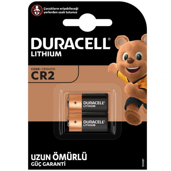 DURACELL CR2 3 VOLT LİTHİUM PİL 2Lİ PAKET DURACELL CR2 3 VOLT LİTHİUM PİL 2Lİ PAKET