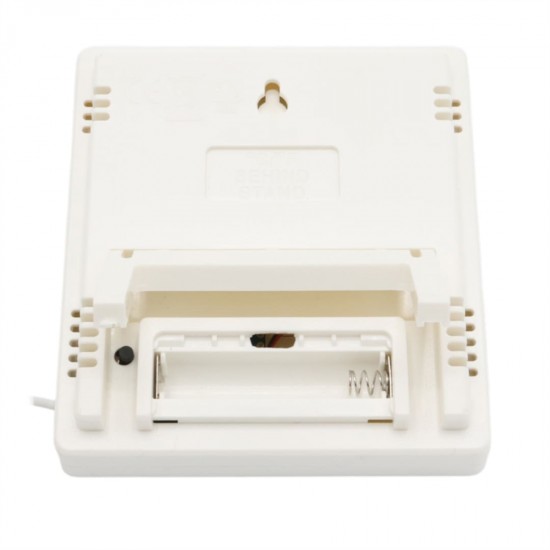 Gesi HTC-2 Dijital Ekranlı Isı ve Nem Ölçer Saat Alarm Dış Mekan Problu Termometre