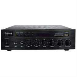 König K-100 - 80 Watt Usb/Bluetooth/2 Mik Giriş Trafolu Anfi