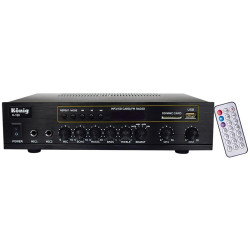 König K-150 - 2X80 Watt Usb/Bluetooth/2 Mikrofon Girişli Trafosuz Anfi