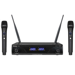 König K-700 Y-Y Profesyonel 663-694Mhz 2 Yaka 2 Kanal Uhf 2x50 Kablosuz Telsiz Mikrofon