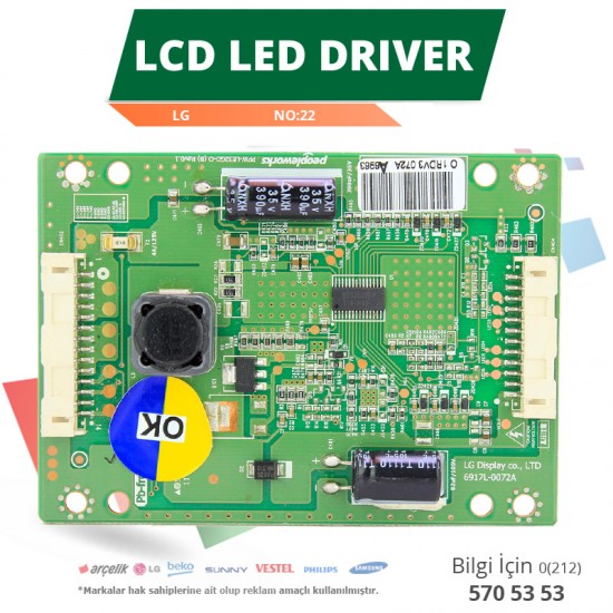 LCD LED DRİVER LG (6917L-0072A,PPW-LE32GD-O(B) REV0.1) (LC320EXN SD A1) (NO:22) LCD LED DRİVER LG (6917L-0072A,PPW-LE32GD-O(B) REV0.1) (LC320EXN SD A1) (NO:22)