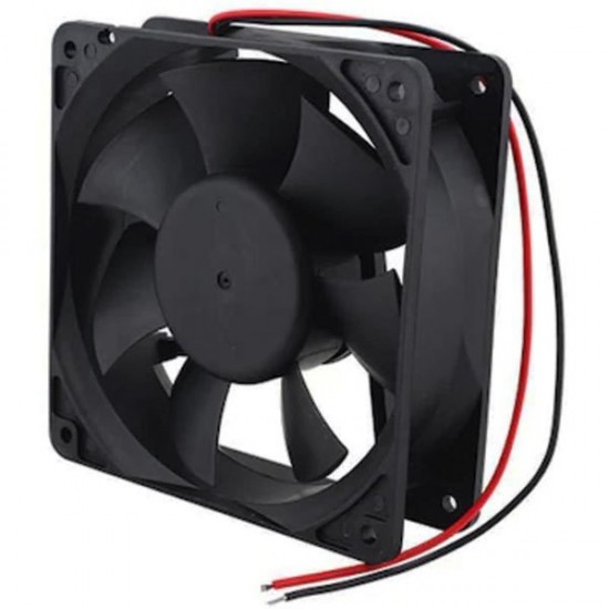 POWERMASTER 12X12 CM 12038HS 120X120X38MM 12 VOLT 0.25A  PLASTİK KASA FAN 2 KABLOLU SOKETLİ