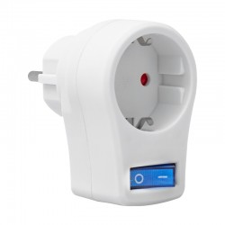 POWERMASTER 16816 TEKLİ BEYAZ ANAHTARLI AKIM KORUMALI PRİZ (10A-2500W) (İNTERNET SATIŞI 100 TL ALTI YASAK)