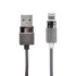 POWERMASTER METAL YAYLI IPHONE LIGHTNING USB DATA VE ŞARJ KABLOSU 1 METRE