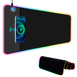 PowerMaster PM-25115 XL RGB Mouse Pad Wireless Telefon Şarj Destekli 14 Modlu