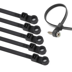 PowerMaster PM-26327 Vida Delikli Kablo Bağı Plastik Kelepçe 100lü Paket Siyah 3.6x150mm