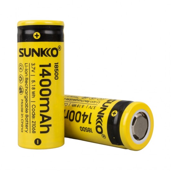 SUNKKO 3.7 VOLT 1400 MAH 18500 ŞARJ EDİLEBİLİR PİL (2Lİ PAKET) SUNKKO 3.7 VOLT 1400 MAH 18500 ŞARJ EDİLEBİLİR PİL (2Lİ PAKET)