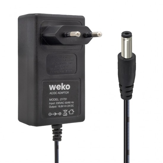 WEKO 16.8 VOLT - 2 AMPER 5.5*2.5 UÇLU KIRMIZI YEŞİL LEDLİ PRİZ TİPİ ŞARJ ADAPTÖRÜ WEKO 16.8 VOLT - 2 AMPER 5.5*2.5 UÇLU KIRMIZI YEŞİL LEDLİ PRİZ TİPİ ŞARJ ADAPTÖRÜ