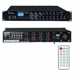 Westa WM-450UT 450W 6 Bölge Kontrollü Profesyonel Mikser Anfi Bluetooth, USB ve Eko Destekli Hat Trafolu Güç Ünitesi
