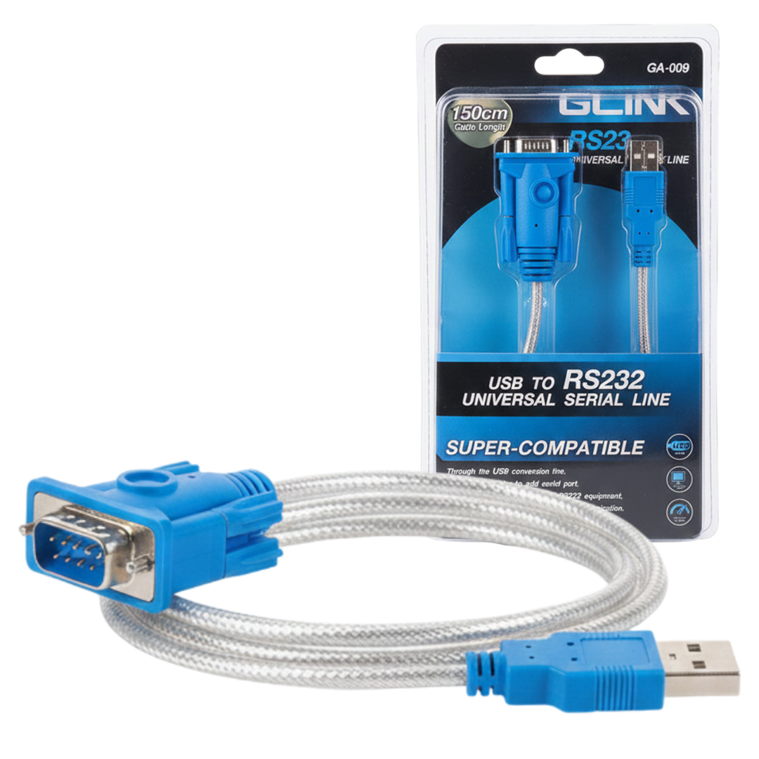 POWERMASTER PM-21764 USB TO RS232 1.5 METRE UNIVERSAL SERIAL LINE (GLINK GA-009)